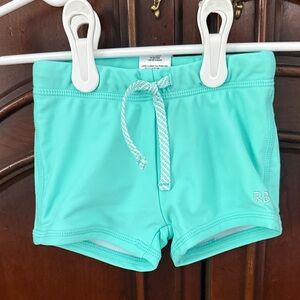 RUGGED BUTTS Turquoise Kids Swim Shorts 12-18M